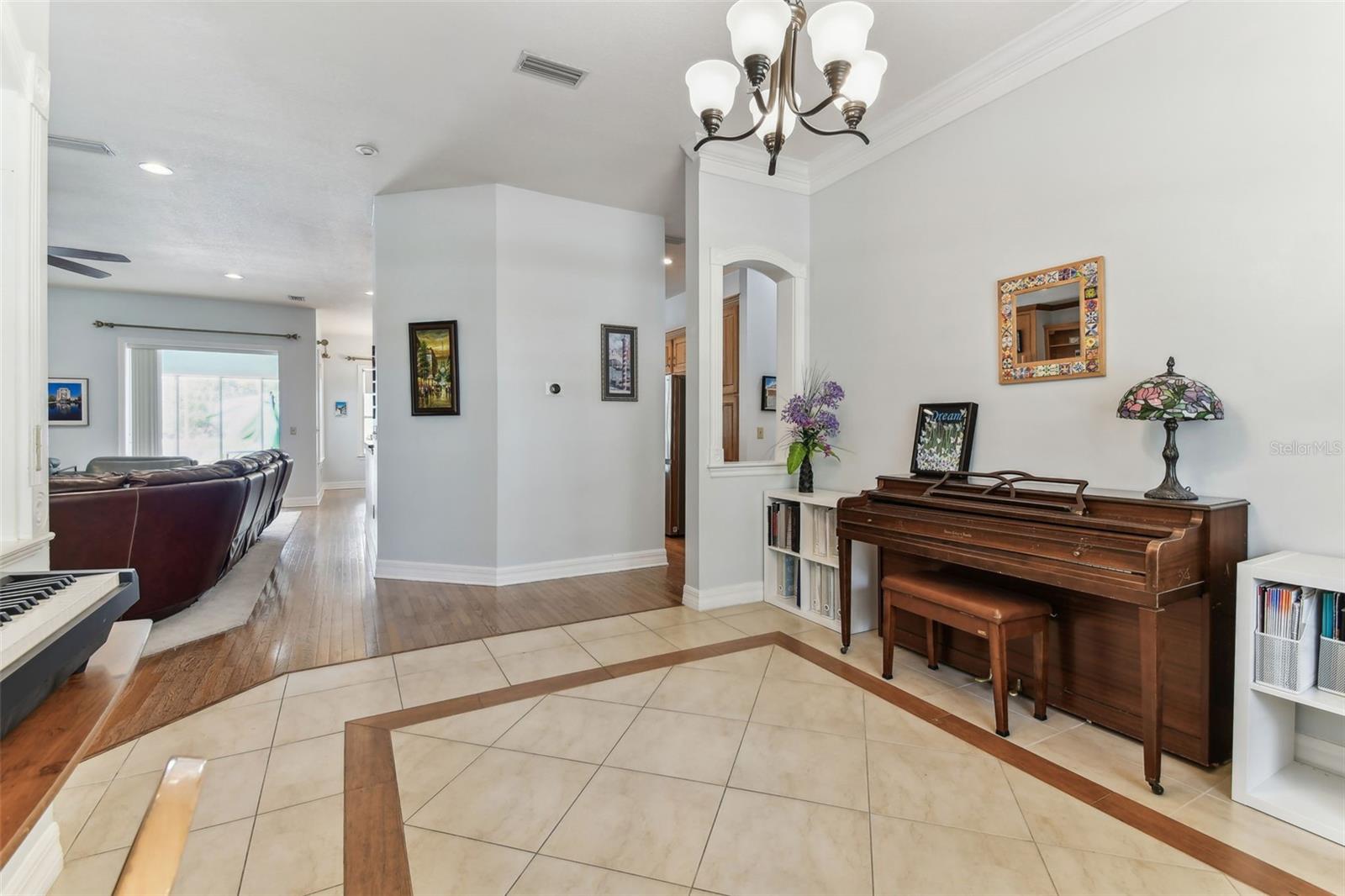 Elegant formal dining room in this Dover FL home, ideal for entertaining with classic finishes and room for a large table.