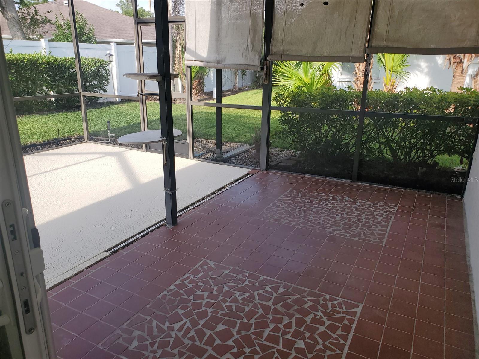 Covered Lanai off dining area