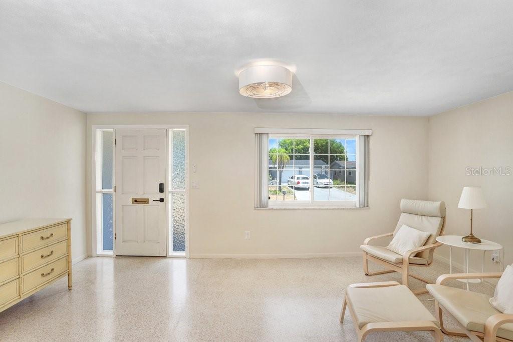 Front Entrance & Living Room