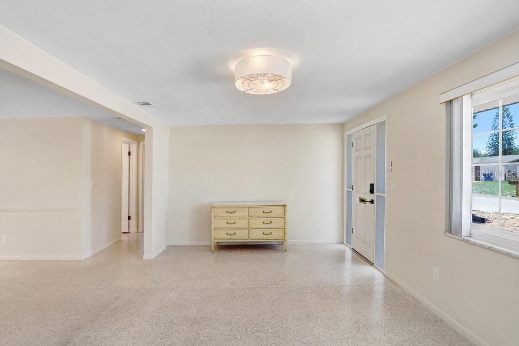 Front Entrance & Living Room