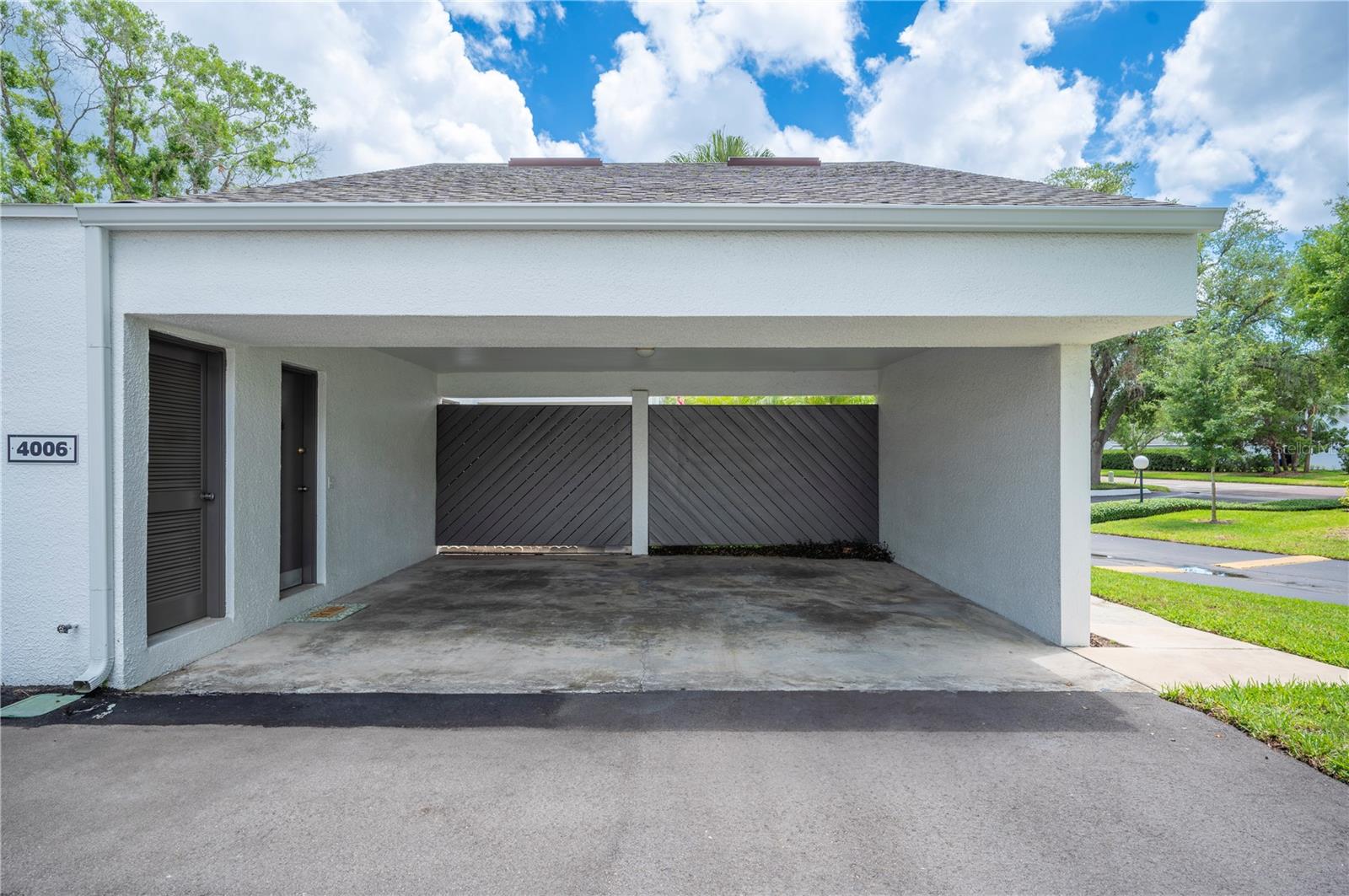Covered 2 car carport