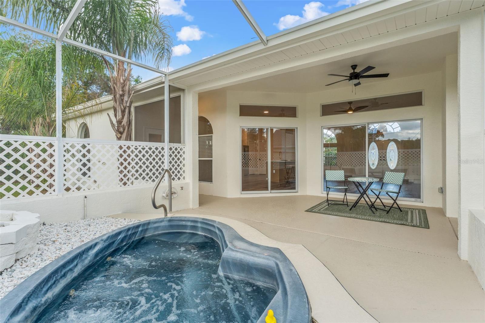 Enclosed Rear Patio w/ Spa