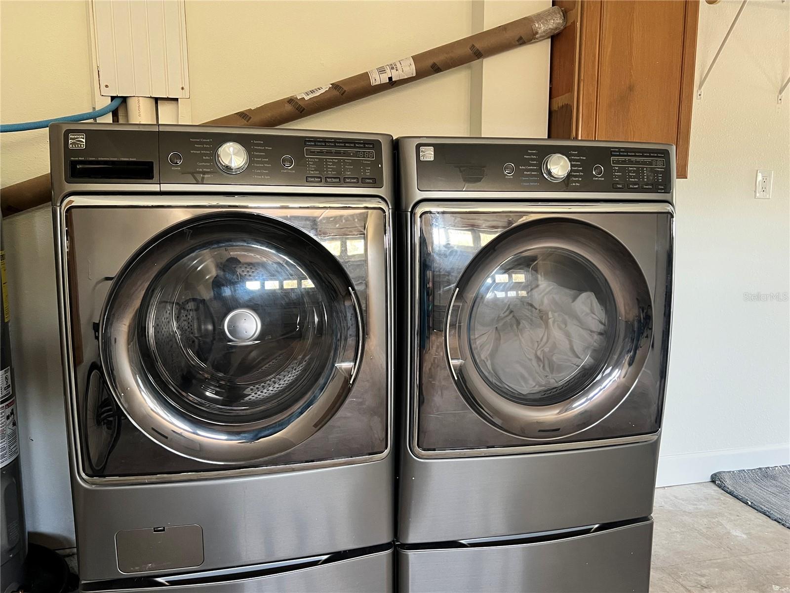 Washer & Dryer in Garage