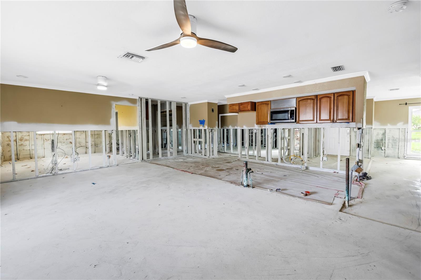 Kitchen & family room