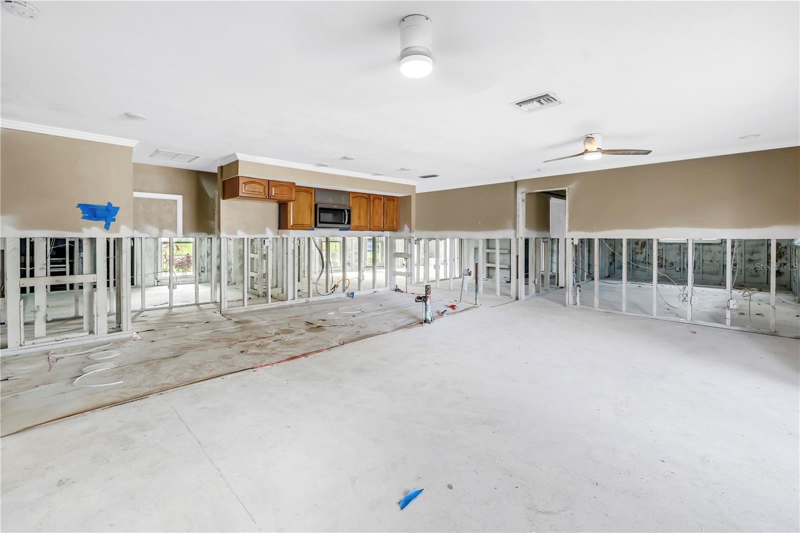 Kitchen & family room