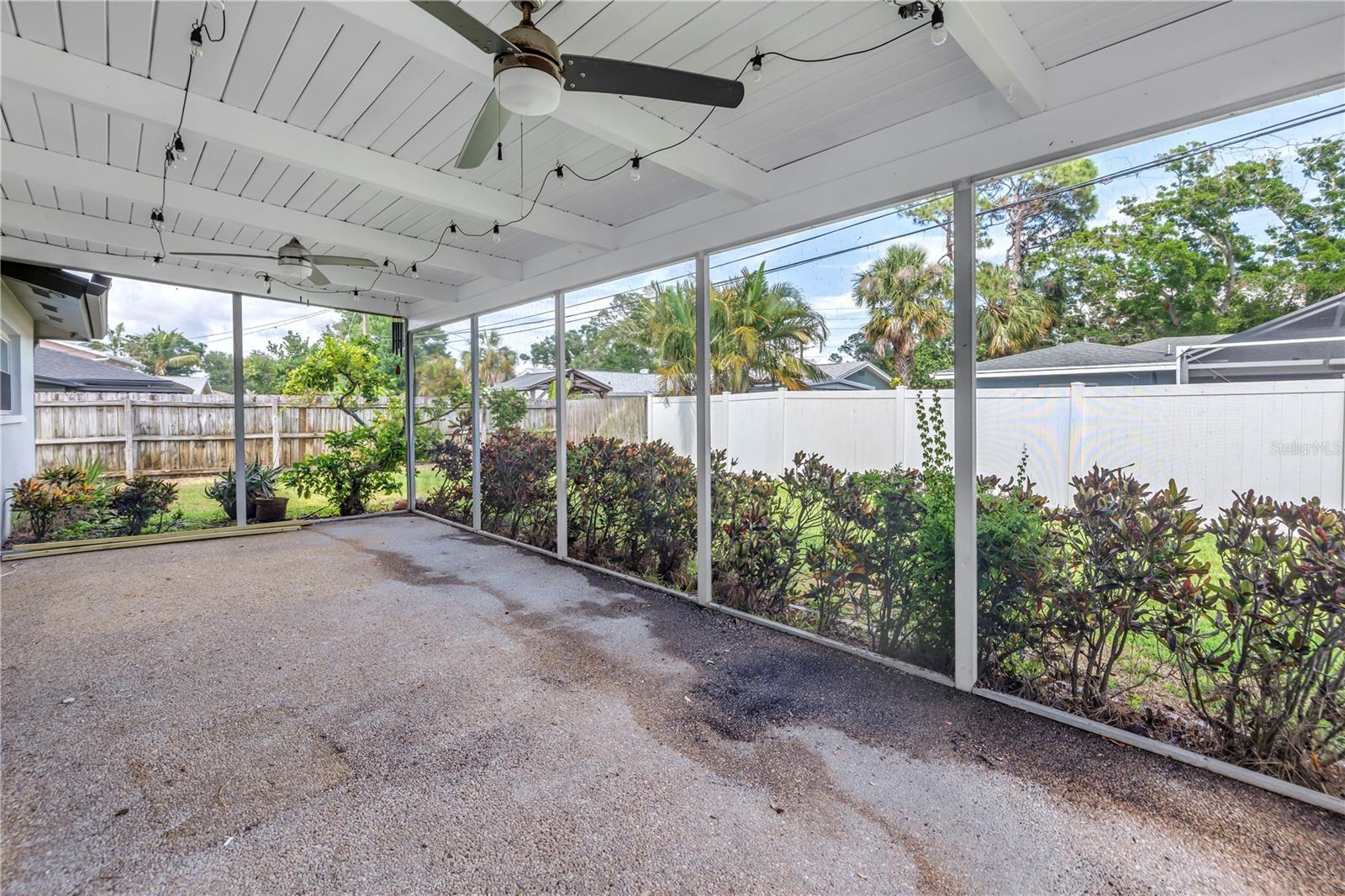 Covered rear porch