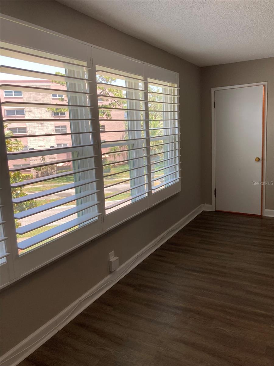 Storage closet with AC condensor