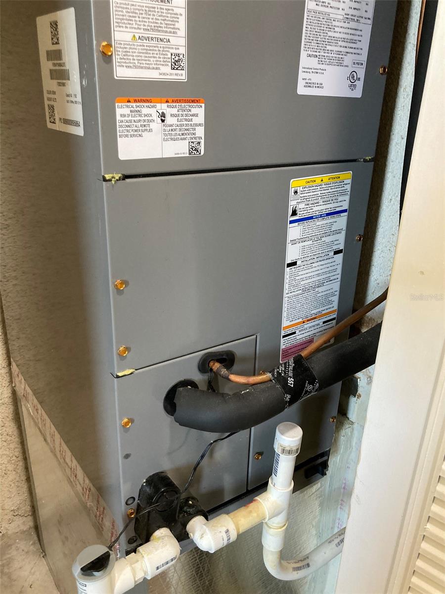 Air handler in the kitchen area