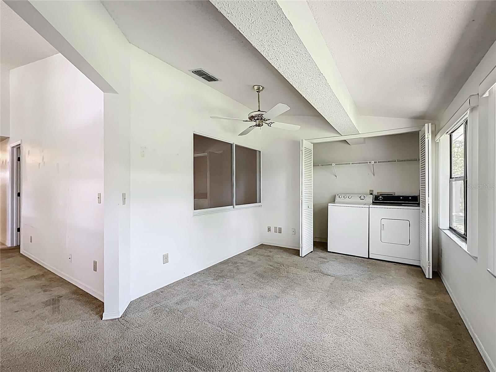 Bonus Room - Laundry Closet - Window to Primary Suite