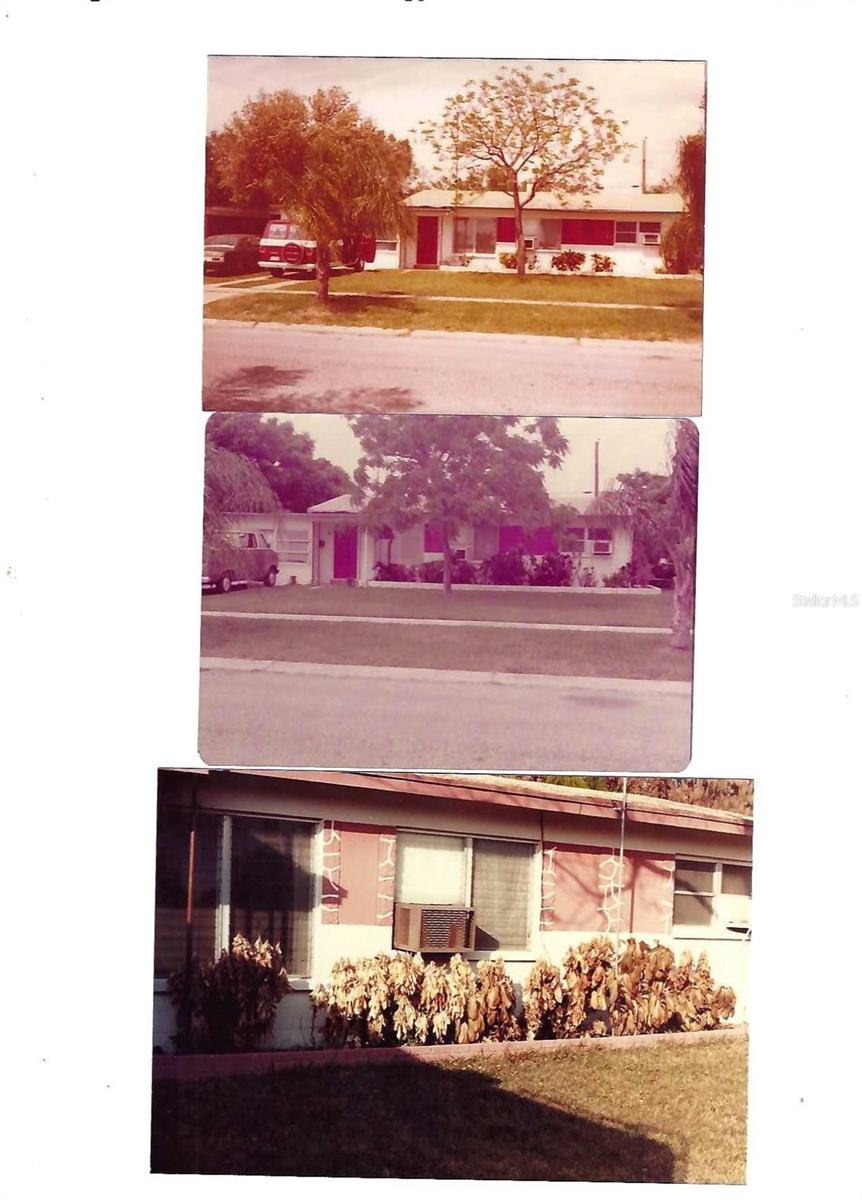 Old photos showing the block house, prior to the installation of vinyl siding.