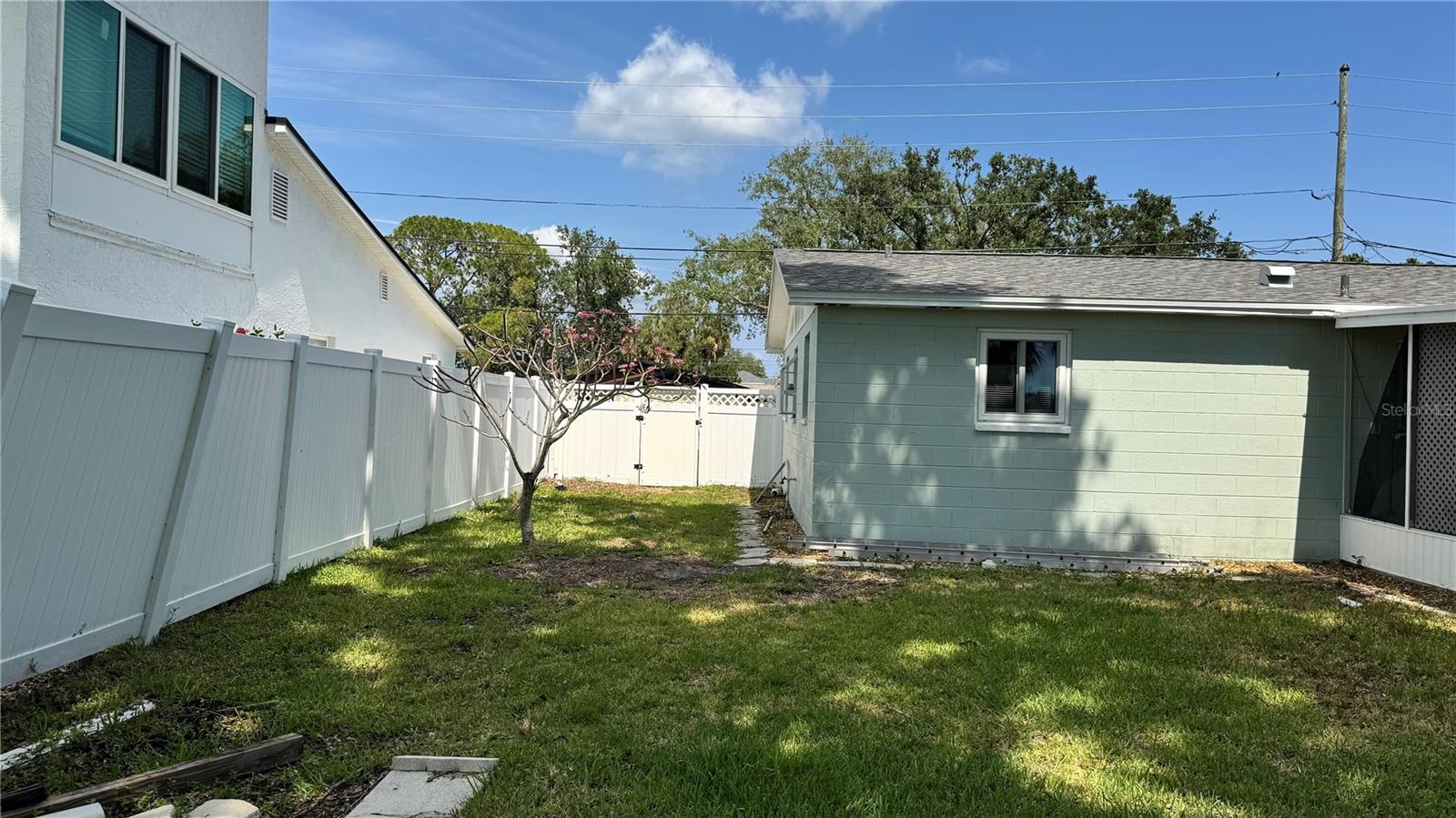 North side of house
