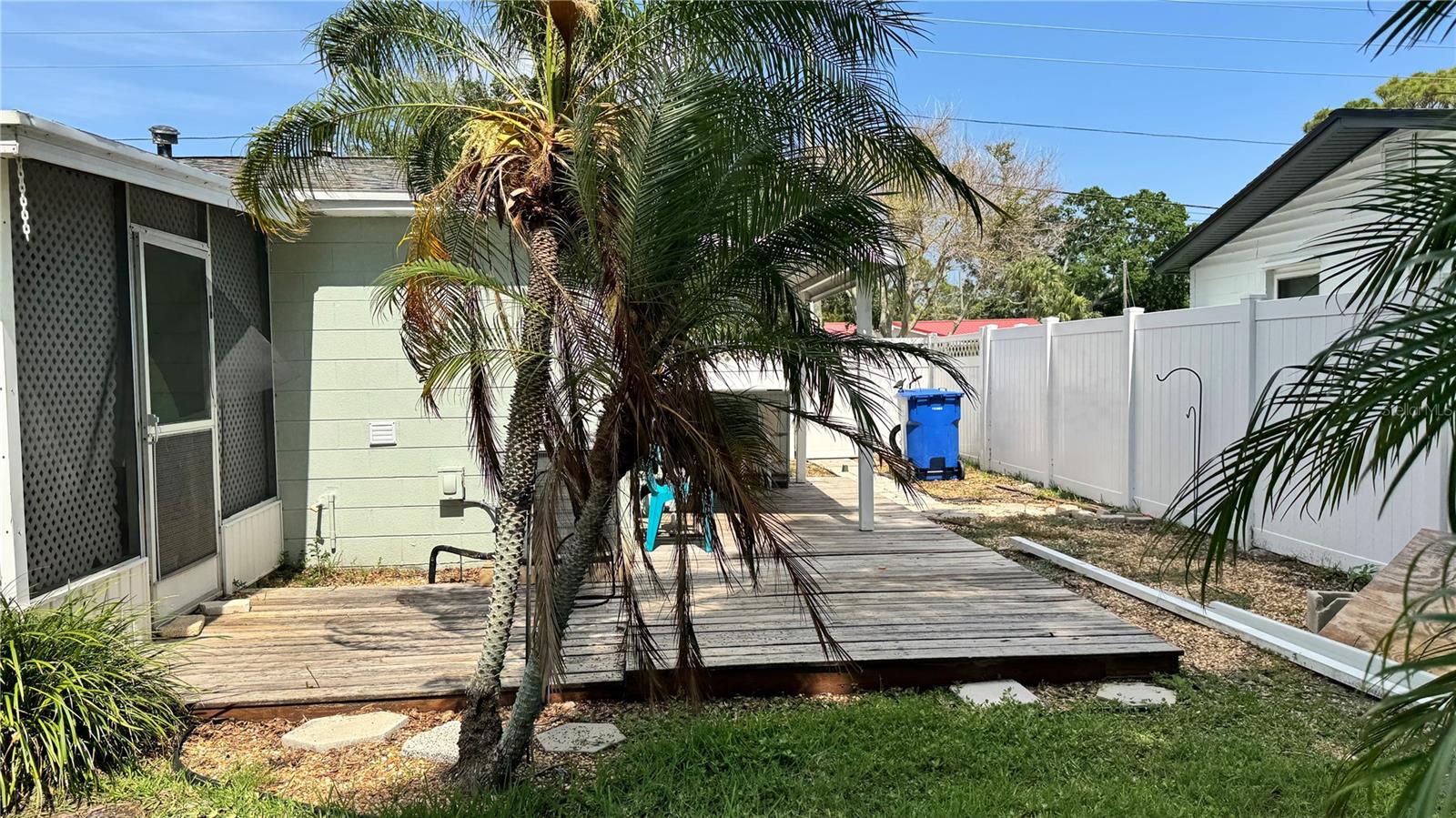 Deck on south side of house