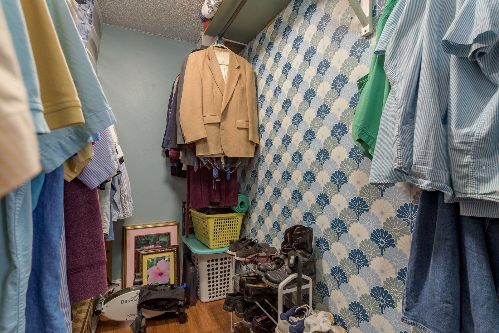 Master Walk In Closet w/ Beautiful Feature Wall