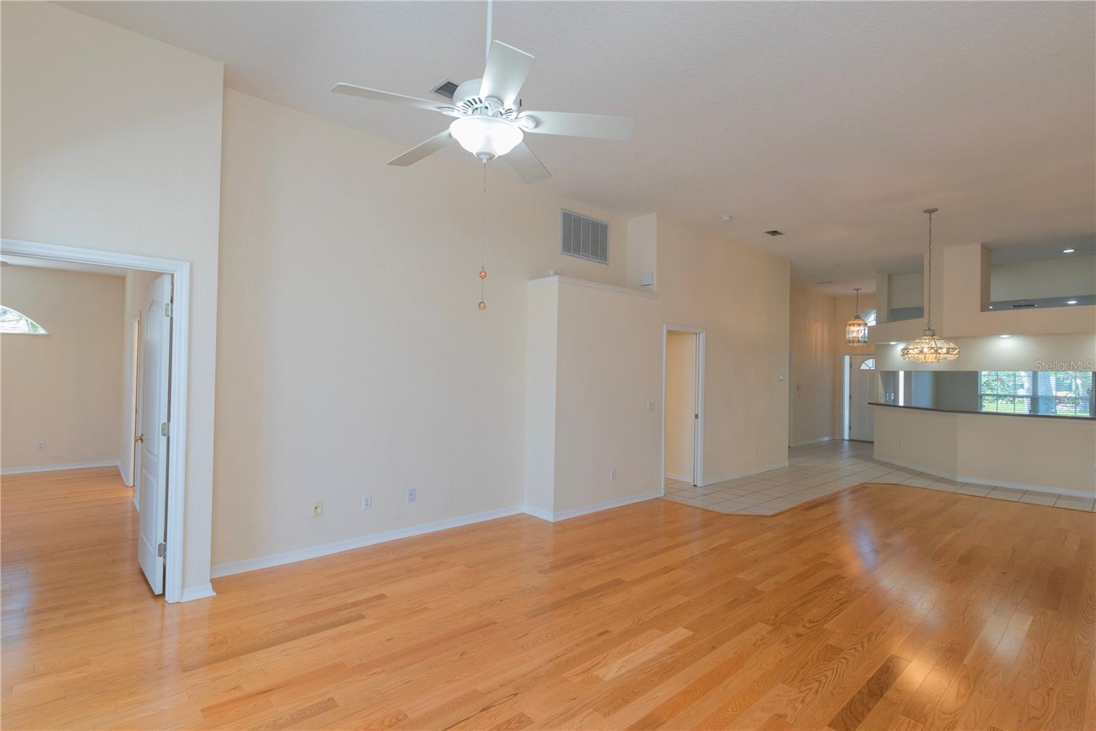 Living roomwith wood floors.