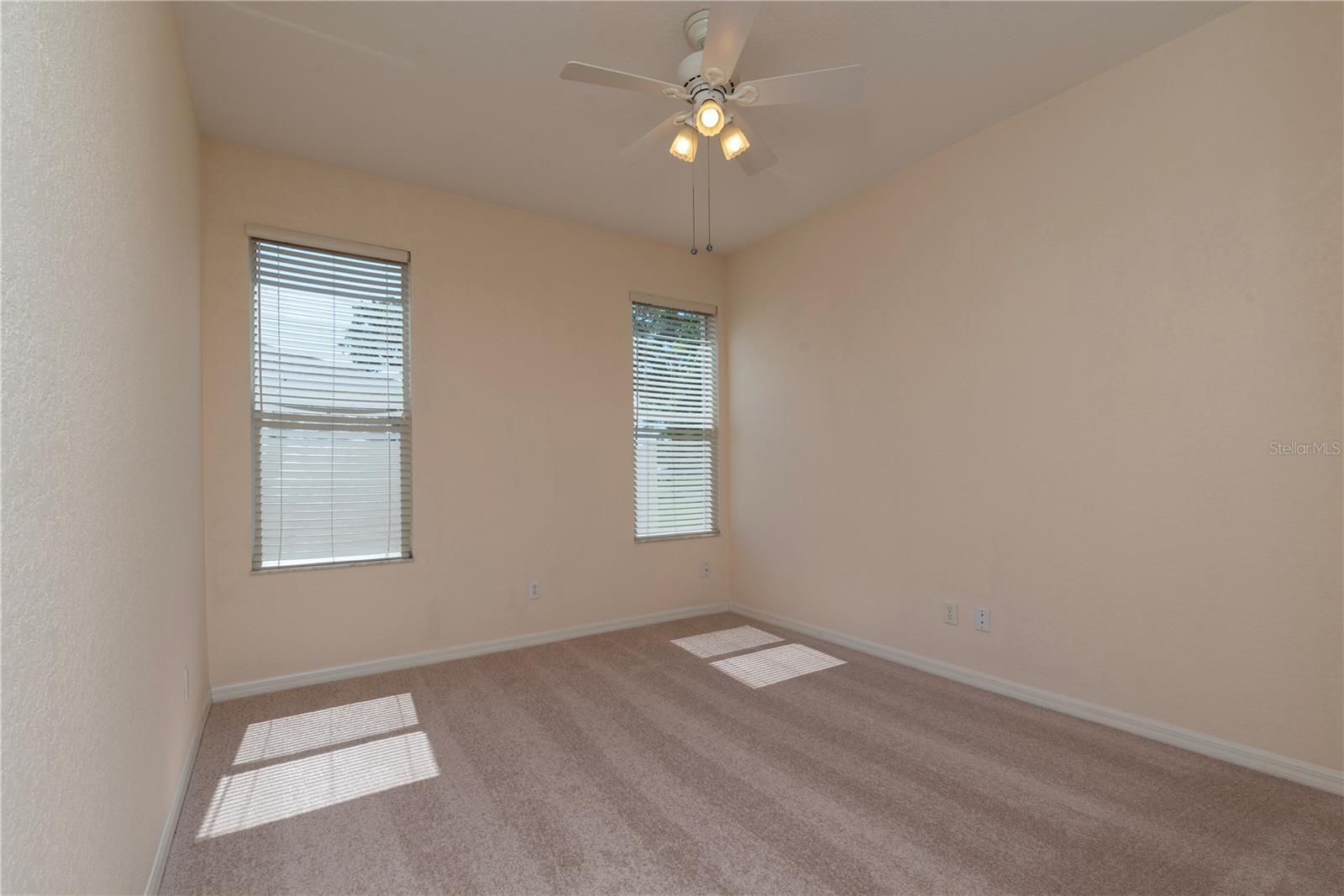 Bedroom 3 with new carpet.