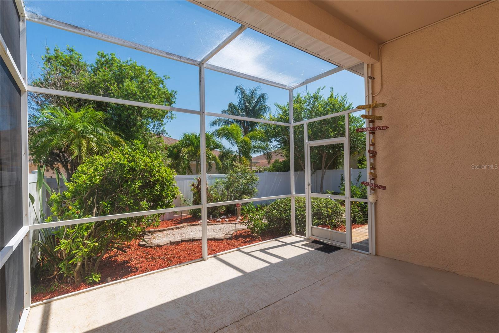 Screened and covered lanai