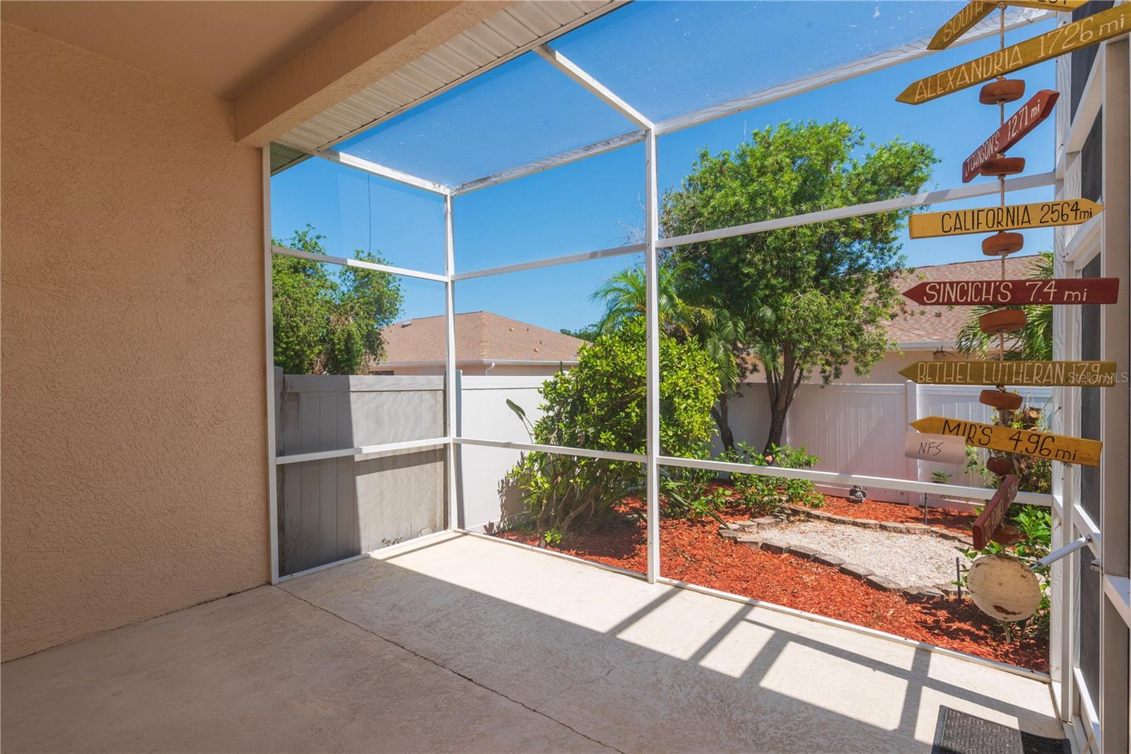 Screened and covered lanai