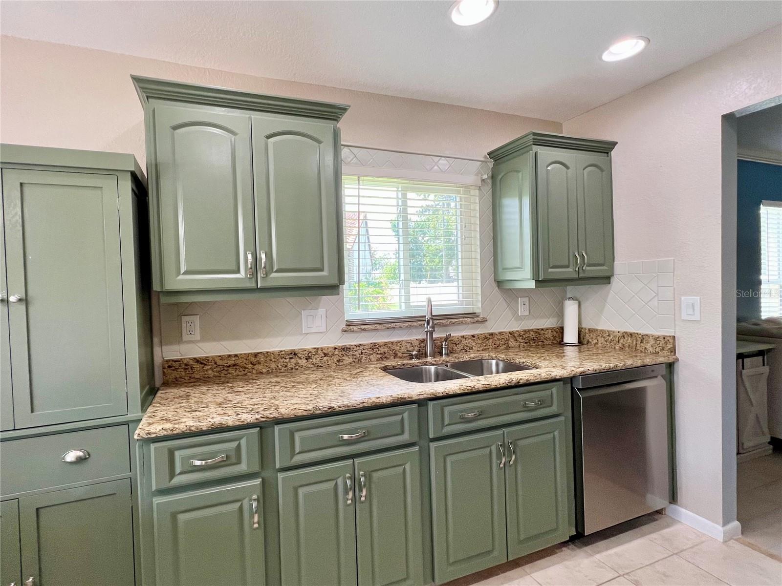 Kitchen with with view of the window