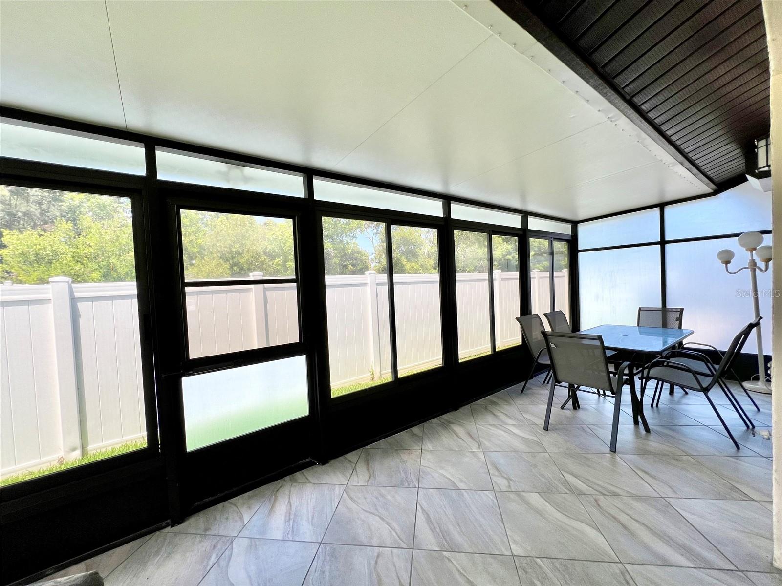 Back lanai enclosed patio
