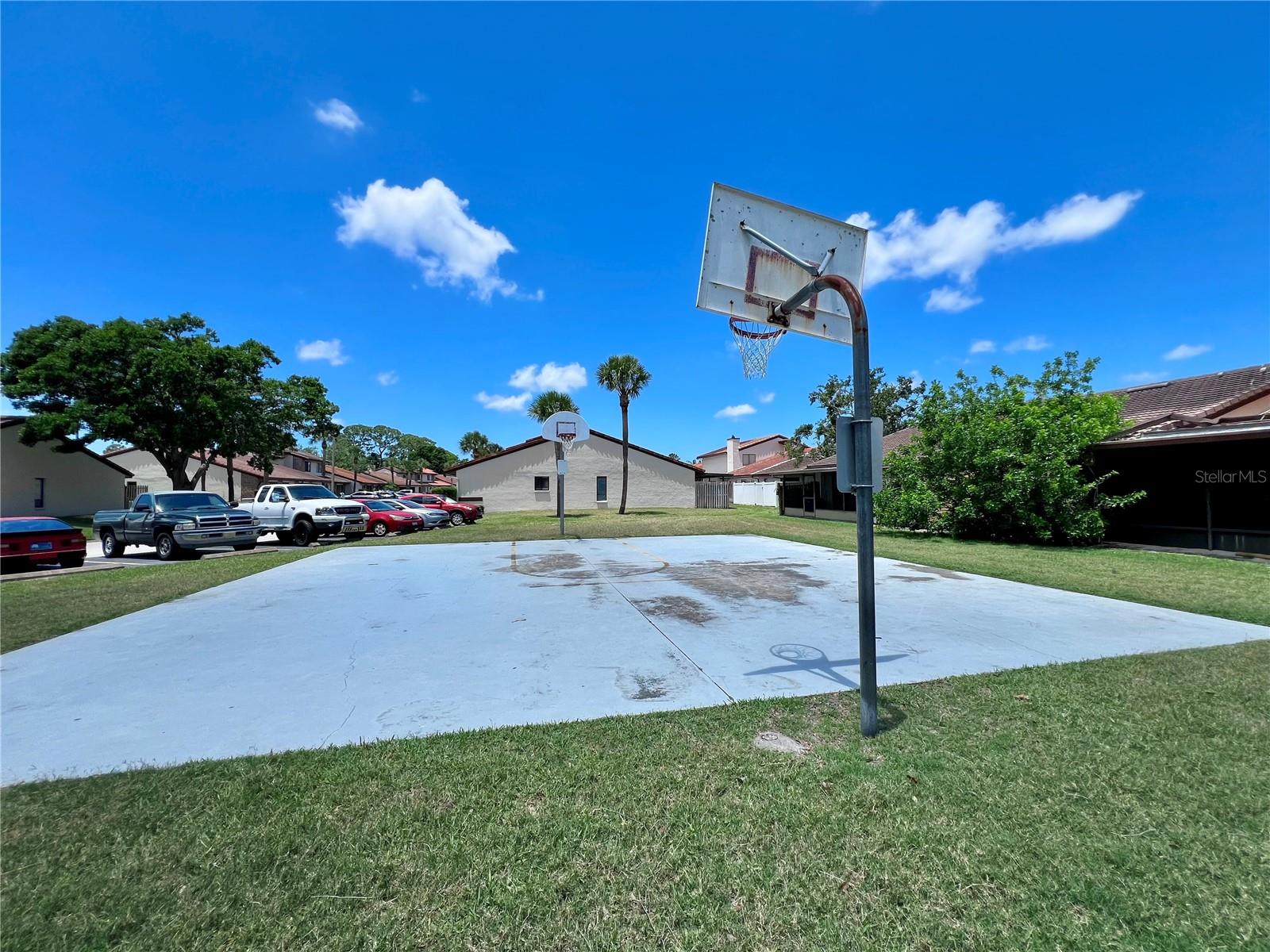 basket ball courts inside the community