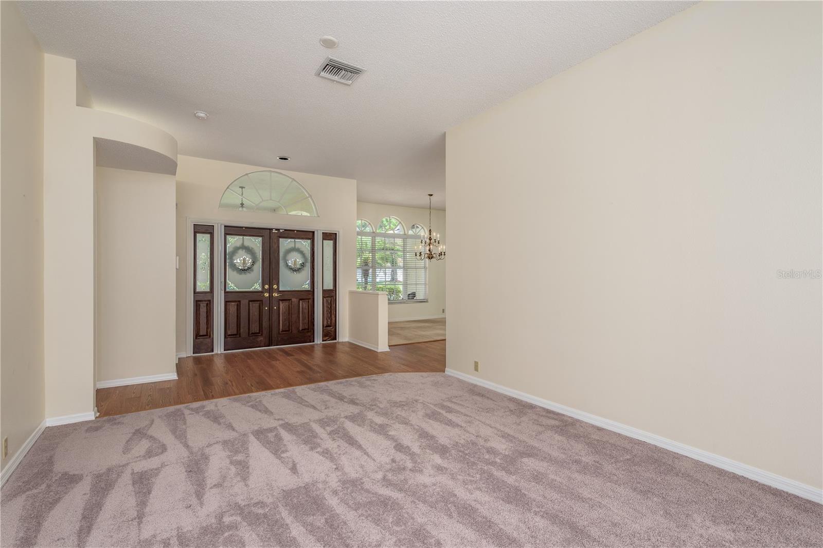 Living Room view of Foyer