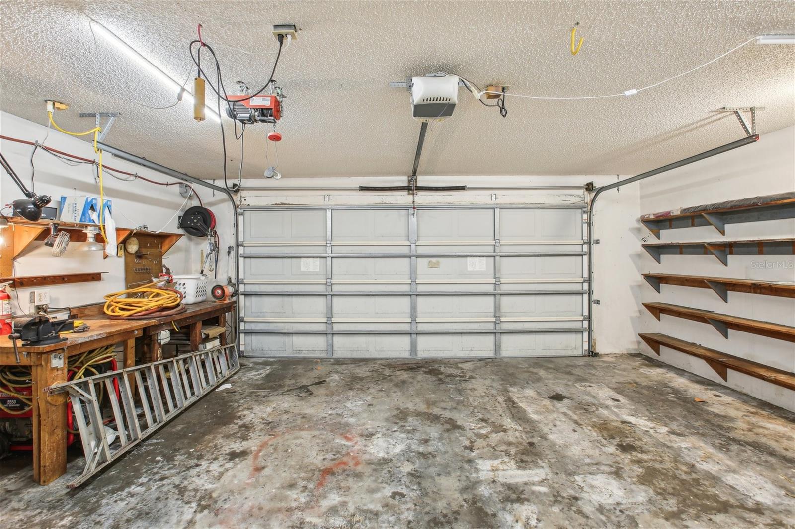 Two car garage and work shop