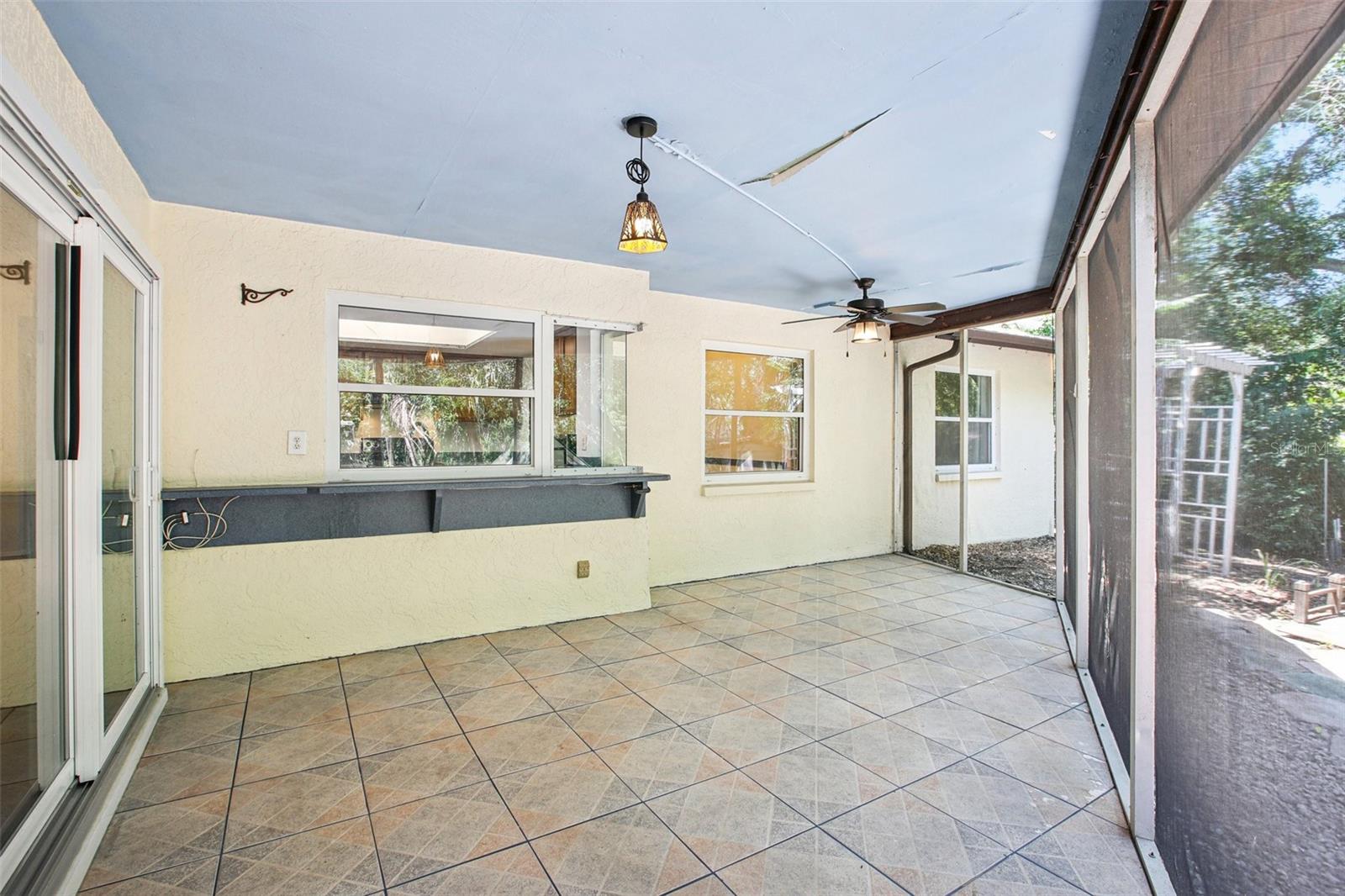 Covered back patio