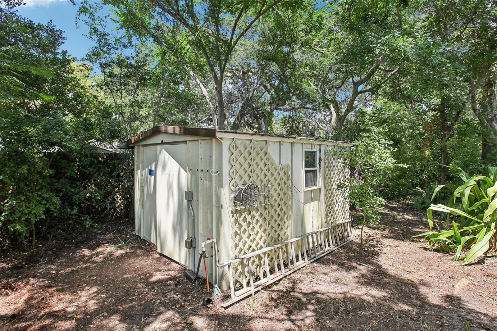 several sheds on the property