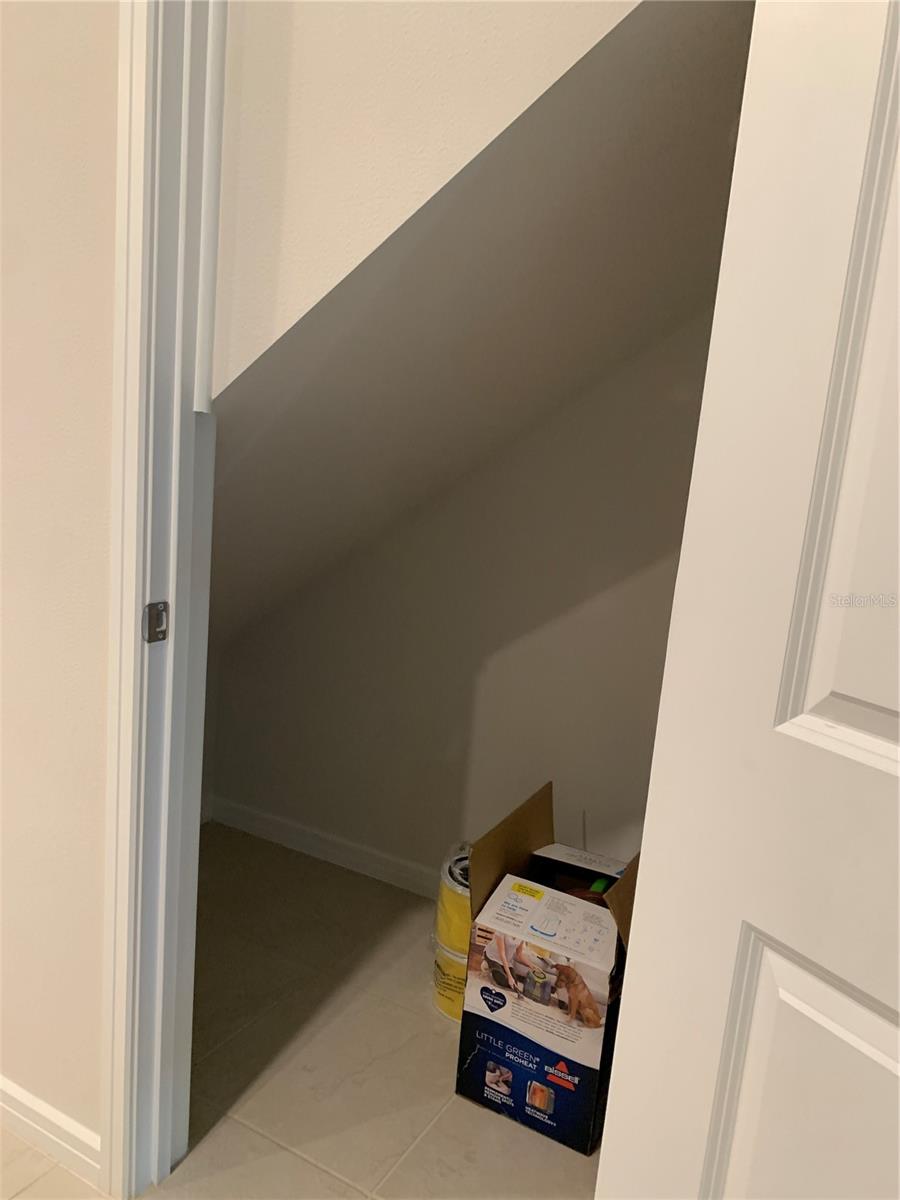 Storage under stairs