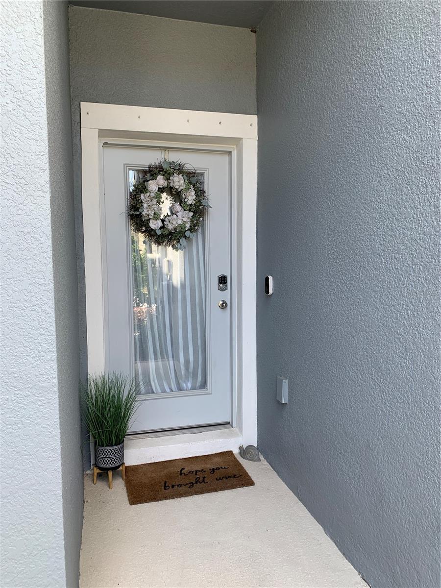 Front door - covered entrance