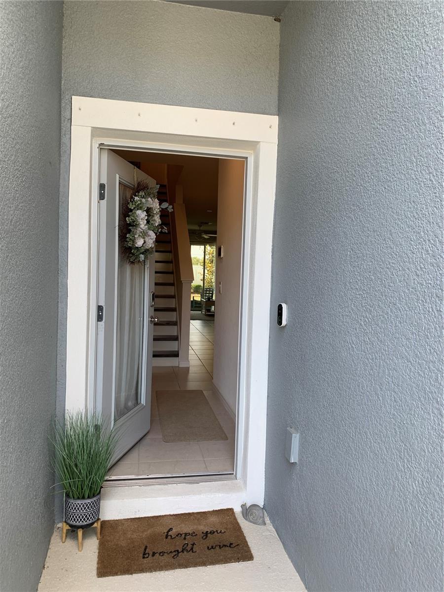Entering the townhome
