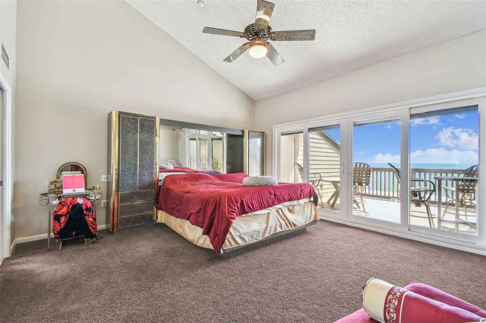 Primary Bedroom with a change of carpet color.  Changed by photographer.