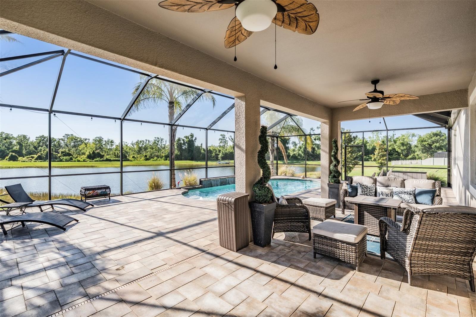 pool and outdoor space
