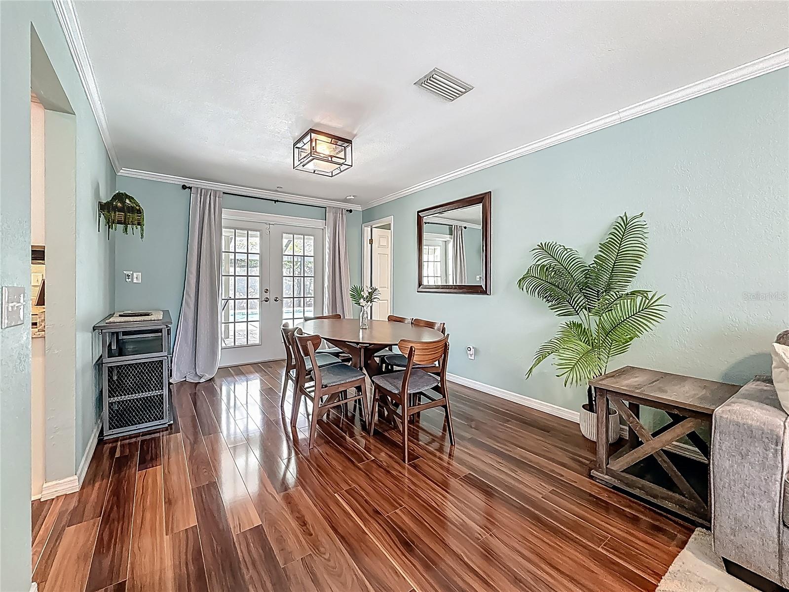 Dining Room - French Doors to Outdoor Living & Pool