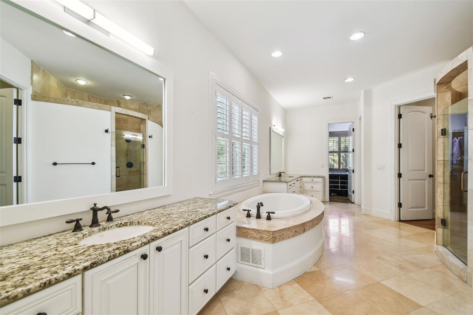 Walk in closets at each end.