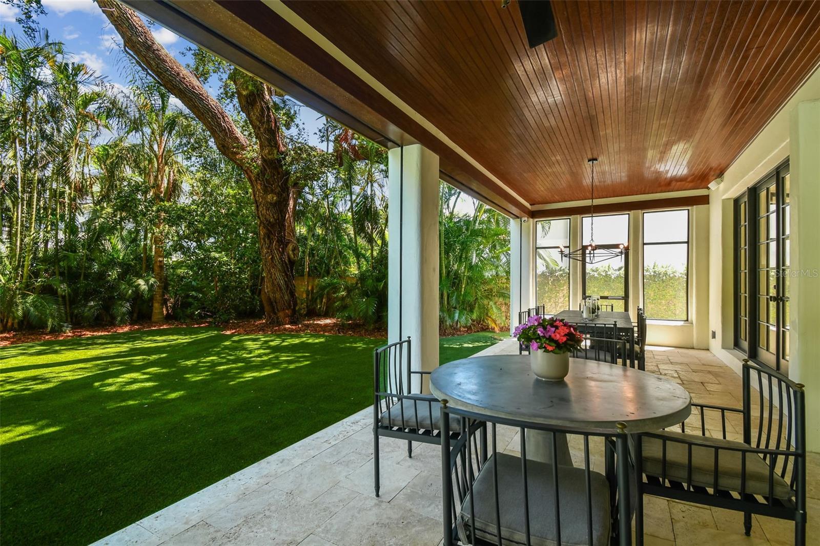 Mature Landscaping for privacy.