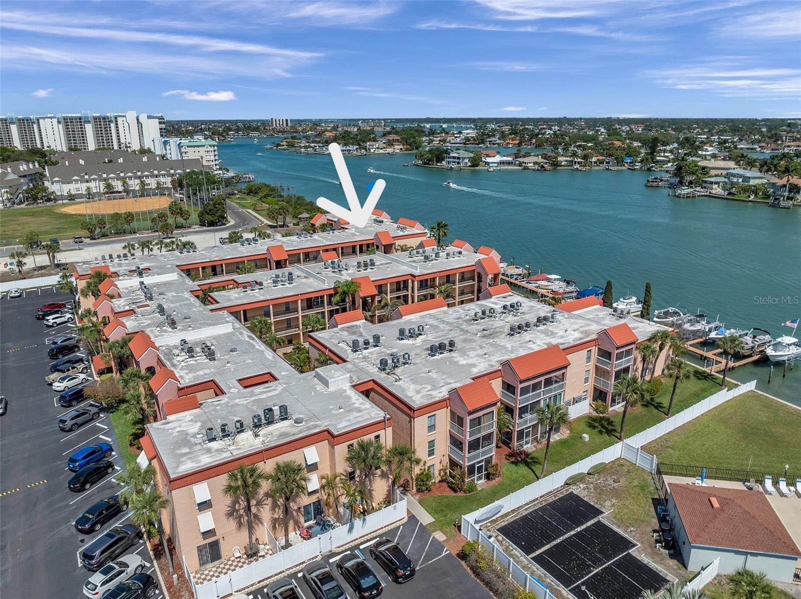Unit 360 is steps to the fishing dock and  to the water