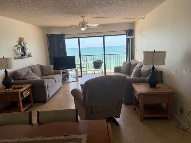 Living room overlooking beach