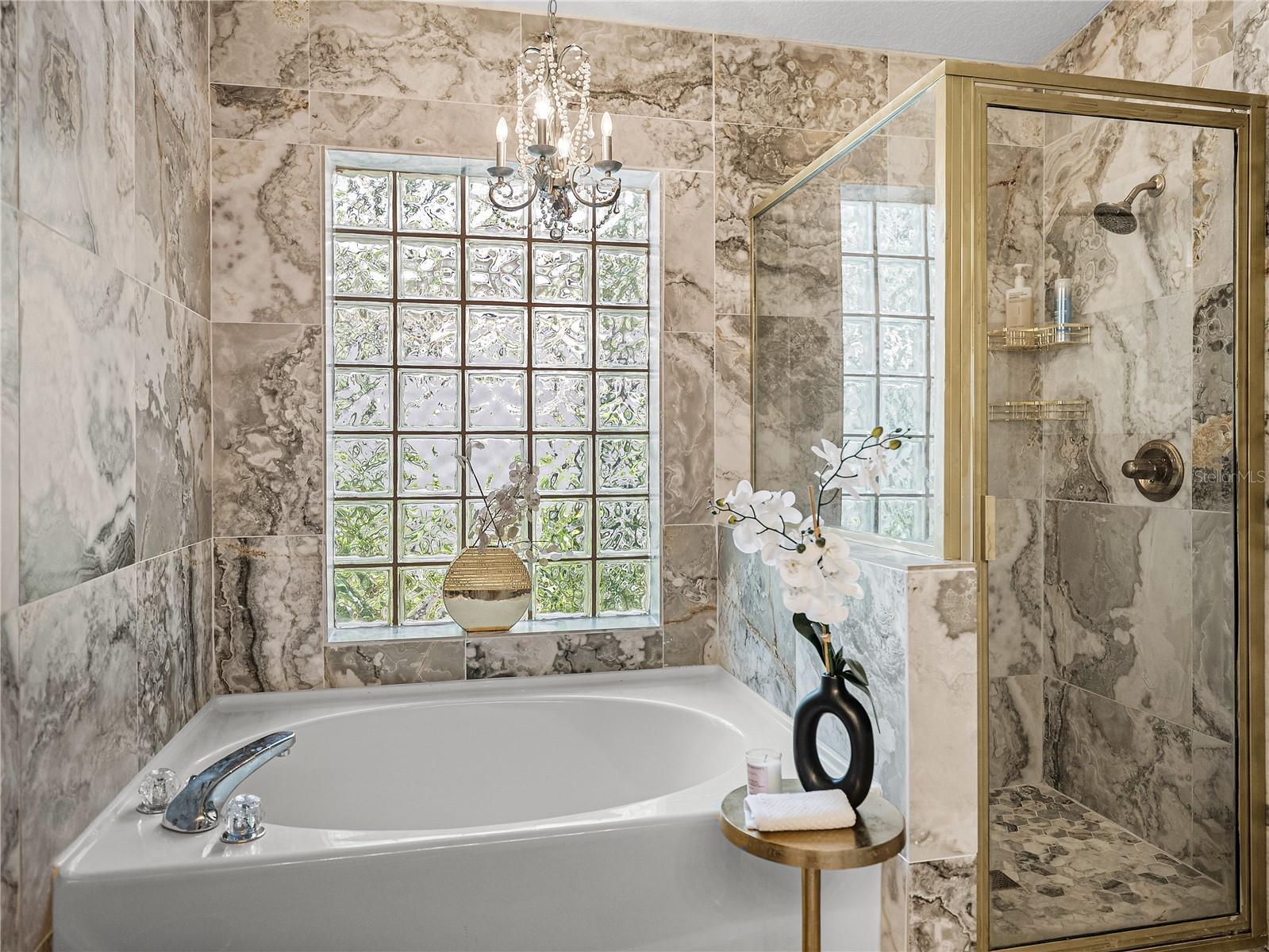 Primary Bath Separate Tub and Shower