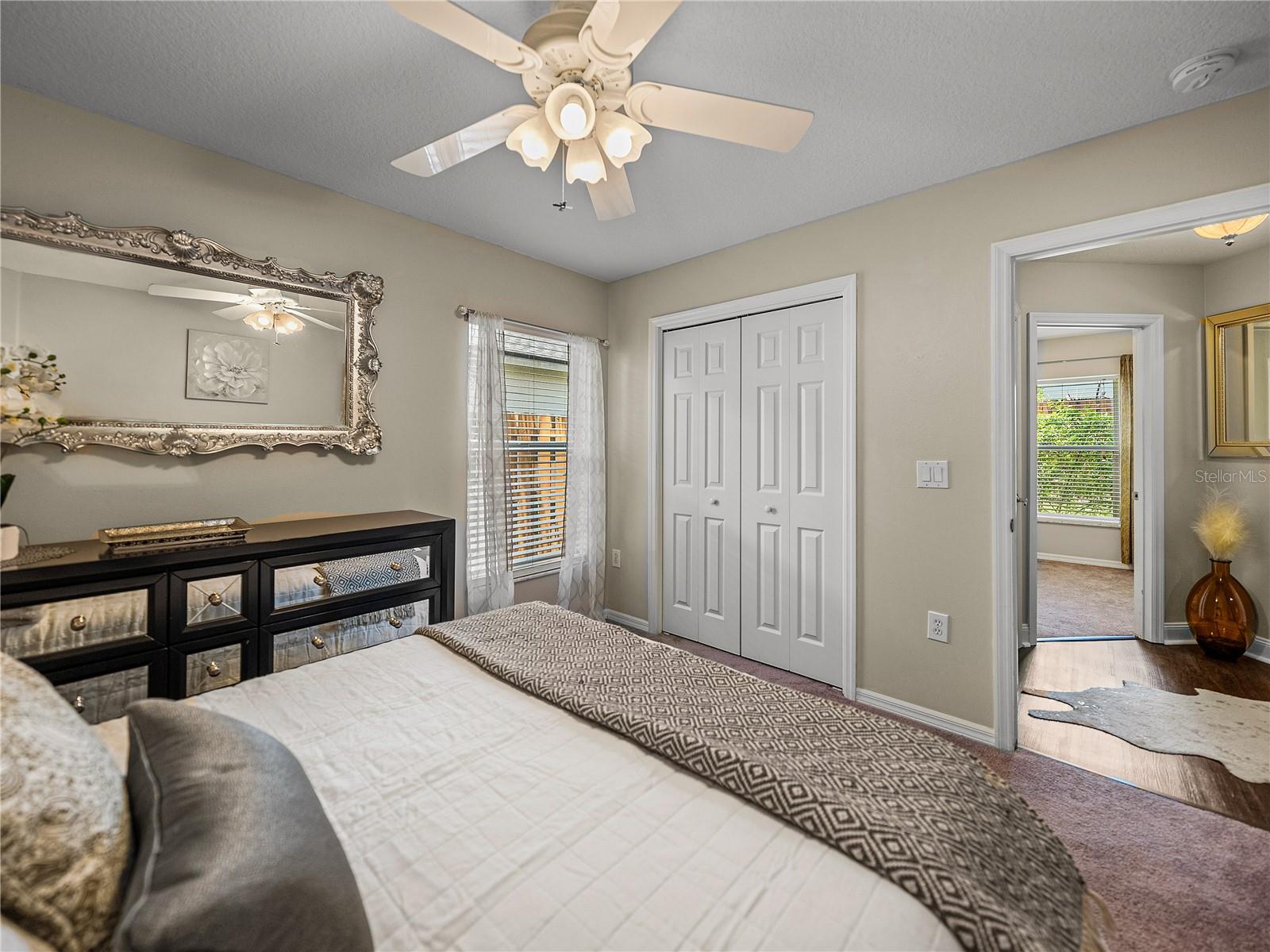 Second Bedroom with Ceiling Fan Alternate View