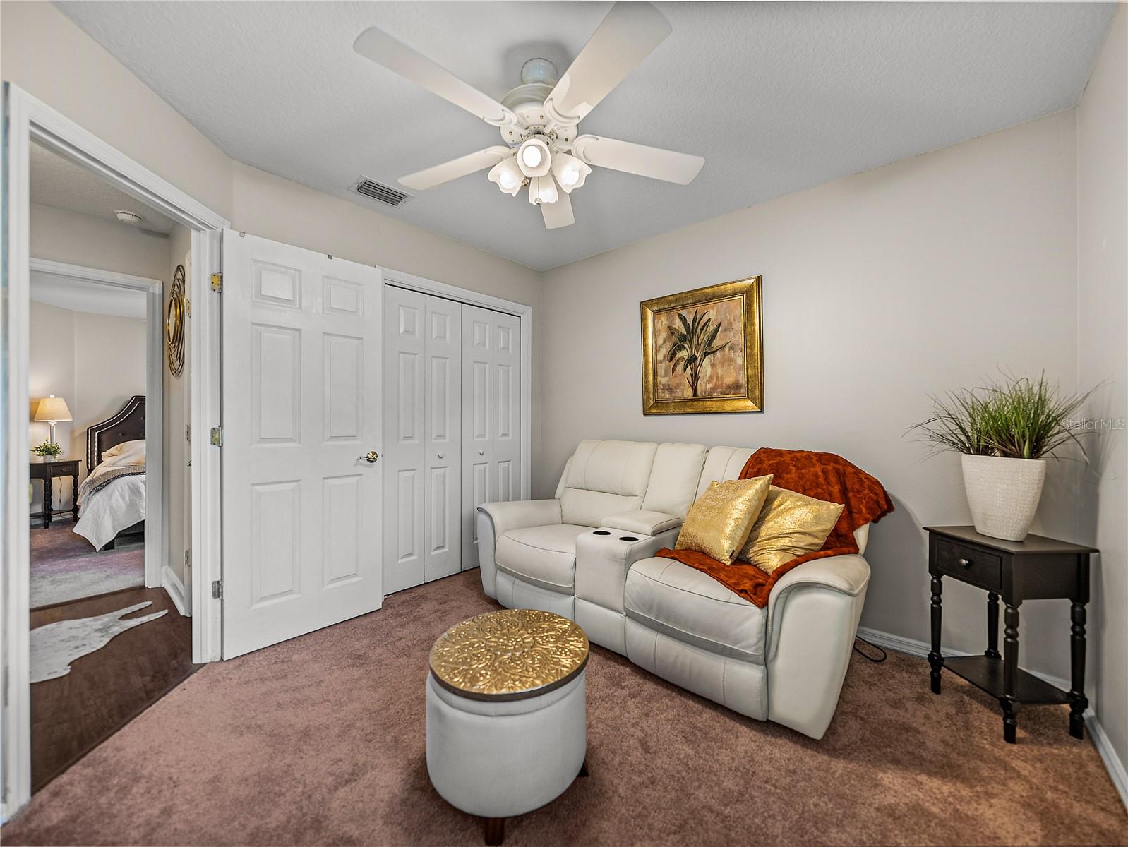 Third Bedroom with Ceiling Fan Alternate View
