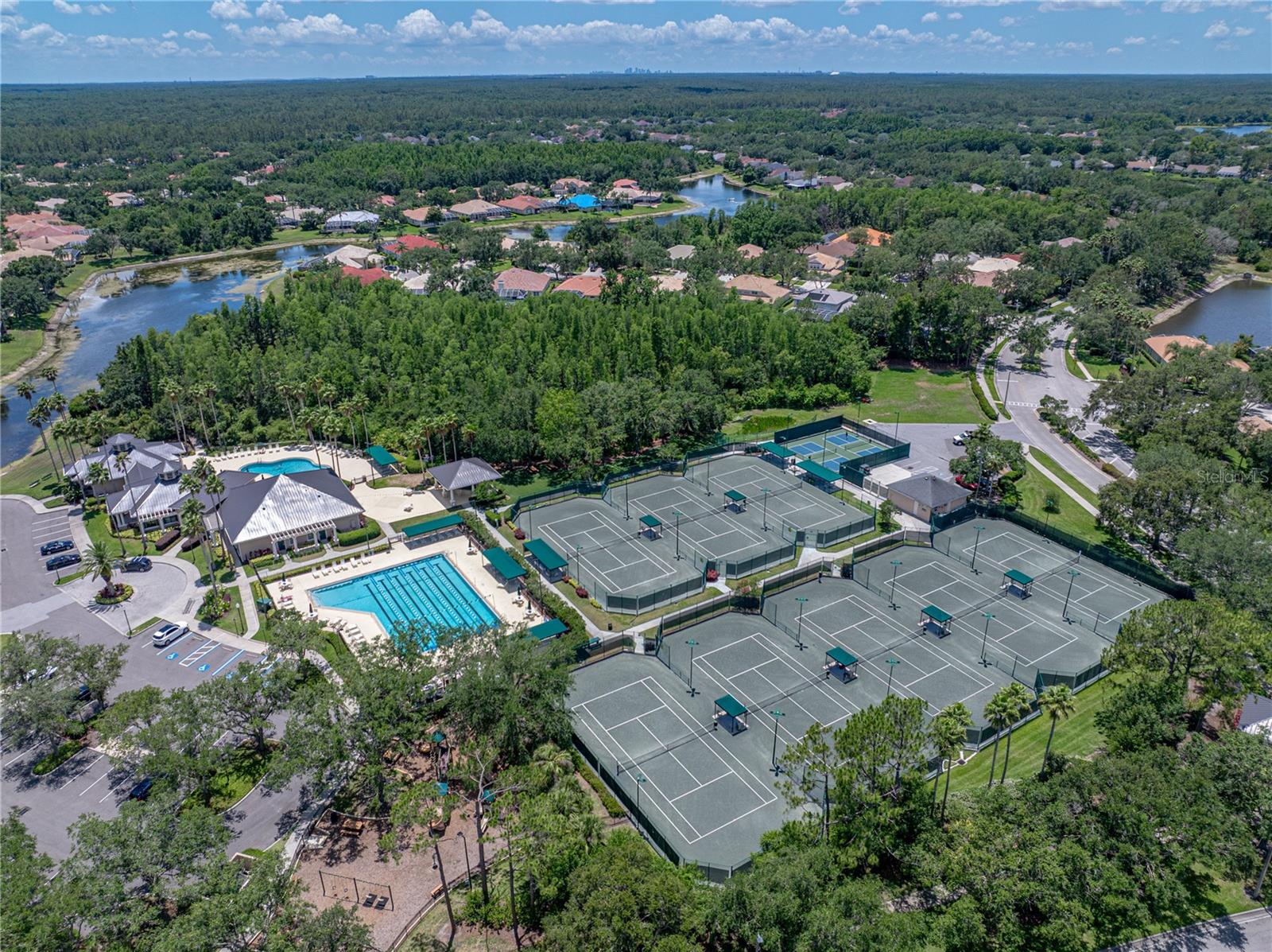 Arial Shot of Clubhouse and Facilities