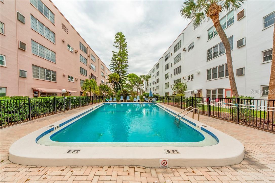 pool right behind the condo heated