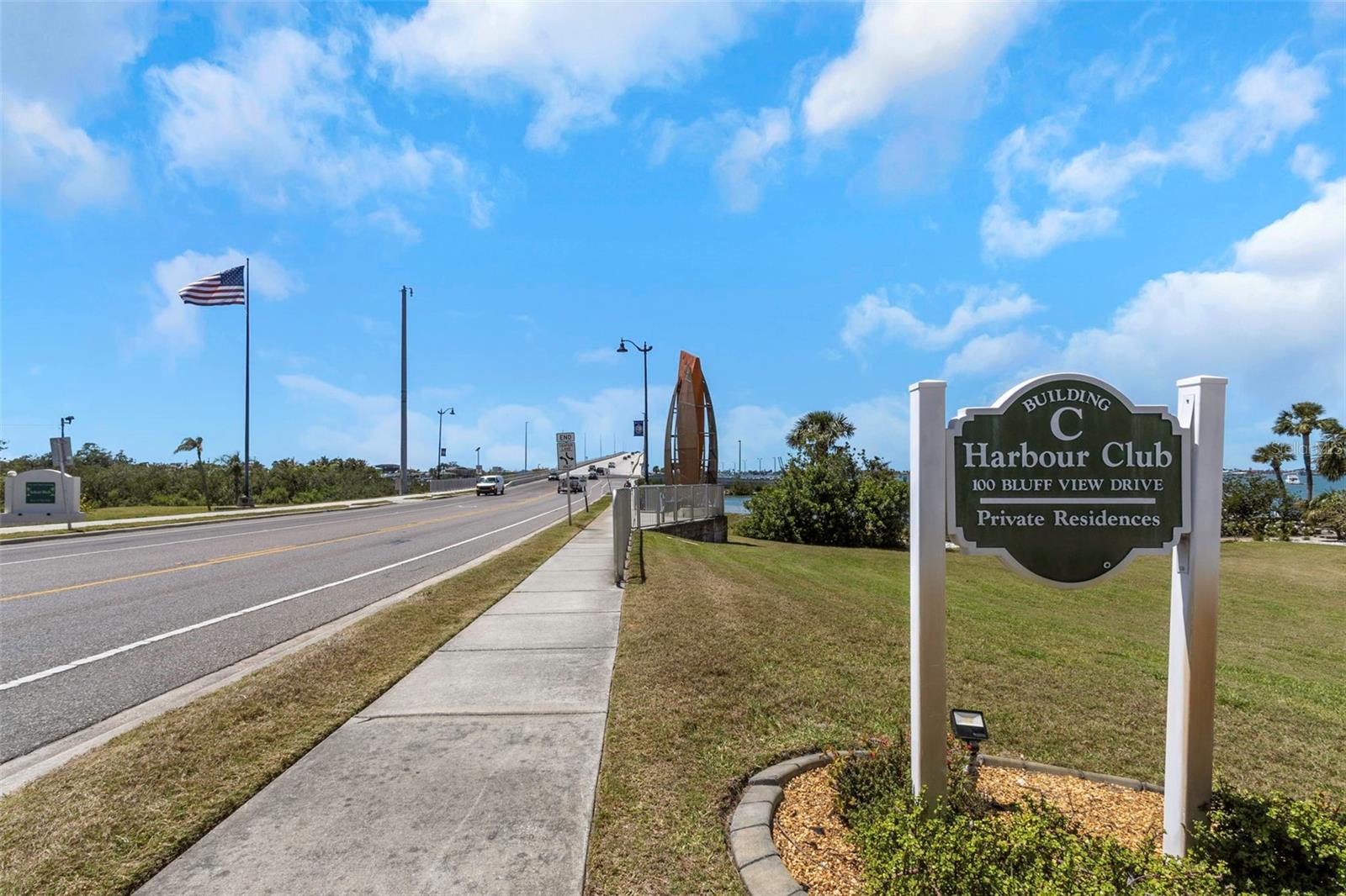 Front Entrance situated right before the Belleair Bridge and on the Intercoastal