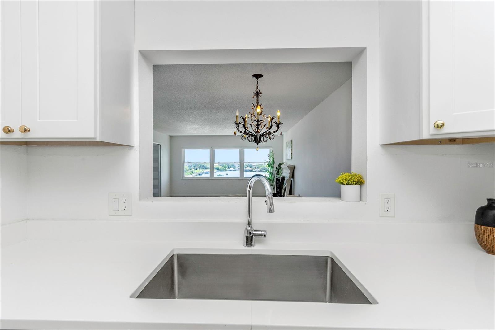 Kitchen with passthrough to Dining Room