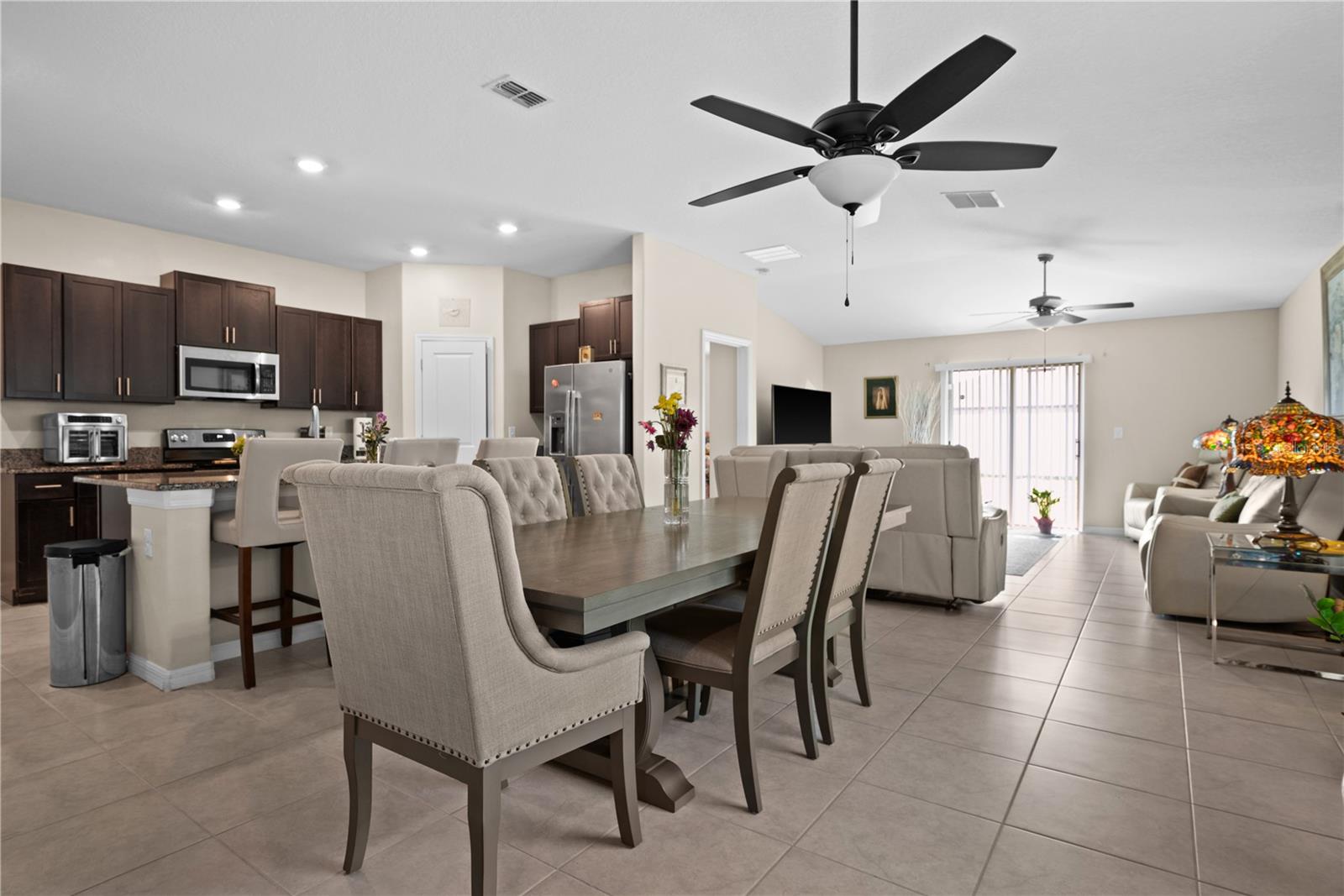 Kitchen, Dining, Living Room Combo
