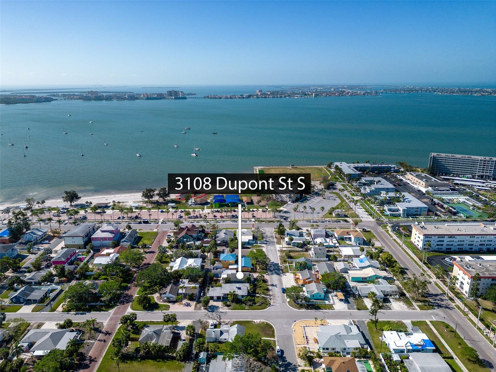 Aerial view & Boca Ciega Bay