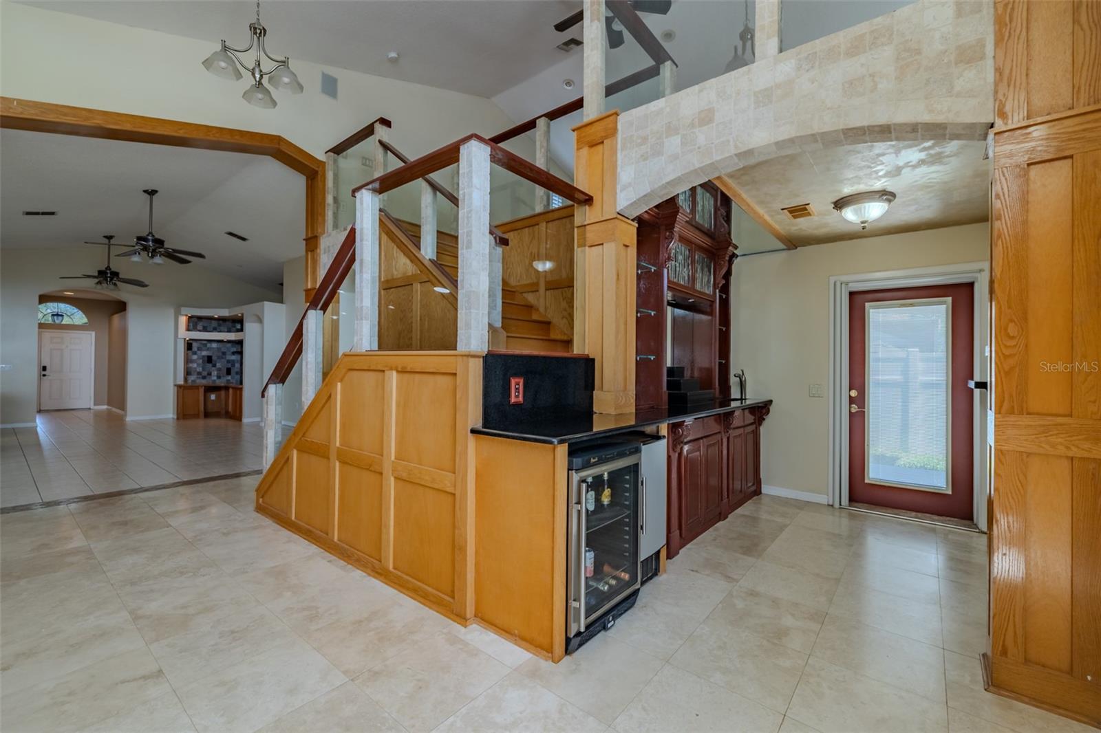 Built in wet bar
