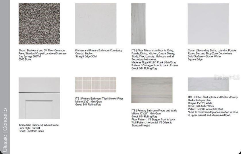 Design Selections ~ Home is under construction, selections are subject to change