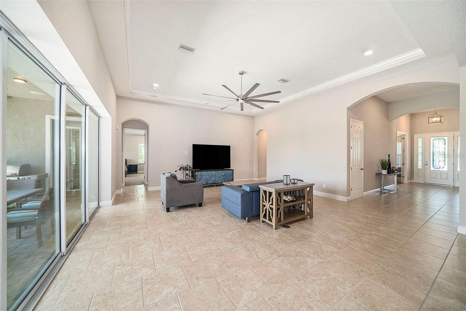 View of living room and foyer